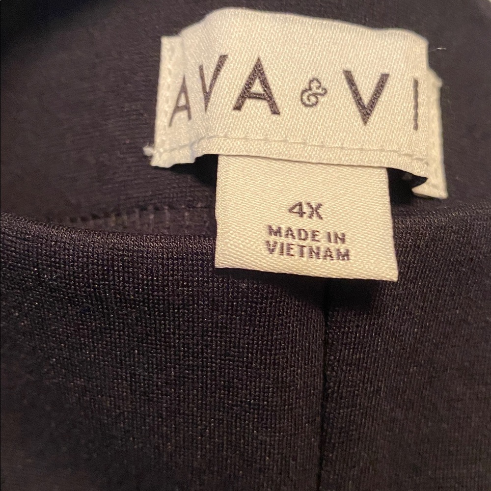 Ava & Viv Black Pull On Pants…size 4X (28/30) - Picture 3 of 5
